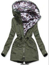 Load image into Gallery viewer, Camouflage Print Hooded Coat