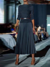 Load image into Gallery viewer, Casual Round Neck Knitted Ladies Two-piece Dress