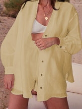 Load image into Gallery viewer, Fashion Solid Color Cardigan Casual Two-piece Sets