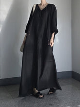 Load image into Gallery viewer, Simple Casual Loose Long Sleeve Maxi Dress