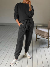 Load image into Gallery viewer, Solid Color Casual Loose Two-piece Suit