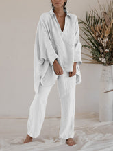 Load image into Gallery viewer, Solid Color V-neck Loose Casual Suit