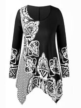Load image into Gallery viewer, Round Neck Lace Print Long Sleeve Dress