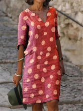 Load image into Gallery viewer, Retro Simple Casual Loose Polka Dot Dress