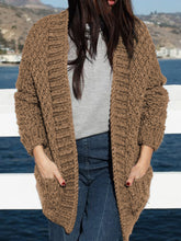 Load image into Gallery viewer, Solid Color Knitted Cardigan Casual Coat