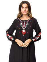 Load image into Gallery viewer, Retro Printed Totem Women'S Muslim Dress