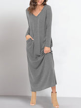 Load image into Gallery viewer, Plain Loose Retro Vintage Maxi Dresses