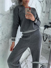 Load image into Gallery viewer, Simple Solid Color Casual Loose Knitted Two-piece Suit