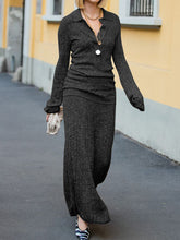 Load image into Gallery viewer, Fashion Lapel Casual Long Sleeve Two-piece Suit