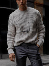 Load image into Gallery viewer, Fashion Casual Round Neck Knitted Long Sleeve Sweater