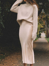 Load image into Gallery viewer, Fashion Casual Solid Color Loose High Neck Two-piece Suit