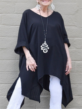 Load image into Gallery viewer, Retro Casual Cotton And Linen Women'S Suit With Irregular Hem