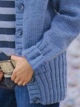 Load image into Gallery viewer, Pure Color Warm Knitting Ladies Chunky Jacket Sweater