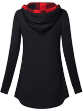 Load image into Gallery viewer, Color Block Long Sleeve Mid-Length Casual Hoodie