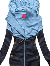 Load image into Gallery viewer, Fashion Casual Warm Zipper Hit Color Hoodie