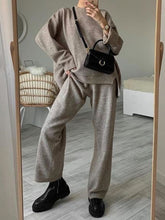 Load image into Gallery viewer, Casual Round Neck Loose Knit Two-piece Suit