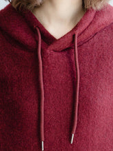 Load image into Gallery viewer, Solid Color Long-sleeved Knitted Hoodie