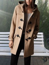 Load image into Gallery viewer, Fashion Double-row Hooded Ladies Woolen Coat