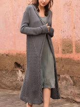 Load image into Gallery viewer, Hollow Retro Long-sleeved Long Knitted Sweater