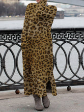 Load image into Gallery viewer, Leopard-print round neck cotton loose casual dress
