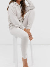 Load image into Gallery viewer, Lounge Ribbed Velour Drop Armhole Hoodie & Legging Set