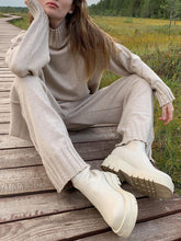 Load image into Gallery viewer, Casual Solid Color Loose Knit Two-piece Suit