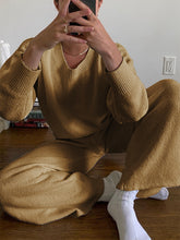 Load image into Gallery viewer, Fashion Round Neck Casual Loose Knit Two-piece Suit