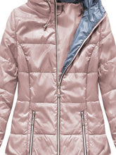 Load image into Gallery viewer, Warm Solid Color Zipper Button Hooded Jacket