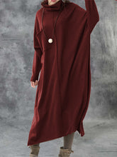 Load image into Gallery viewer, Retro Loose High Neck Warm Women'S Knitted Dress