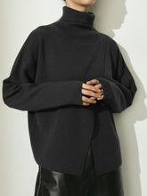 Load image into Gallery viewer, Fashion High Neck Long Sleeve Solid Color Casual Sweater