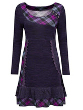 Load image into Gallery viewer, Elegant Stitching Long Sleeves Midi Dress