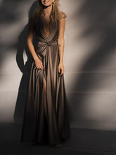 Load image into Gallery viewer, V-neck Halter Elegant Party Maxi Dress