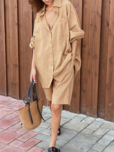 Load image into Gallery viewer, Fashion Casual Lapel Long Sleeve Solid Color Two-piece Suit