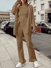 Load image into Gallery viewer, Fashion Casual Solid Color Knitted Three-piece Suit