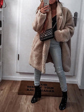 Load image into Gallery viewer, Solid Color Lapel Thick Warm Coat