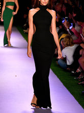 Load image into Gallery viewer, Fashion Sexy Halter Evening Maxi Dress