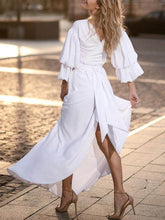 Load image into Gallery viewer, Fashion Solid Color Lace-up Evening Maxi Dress