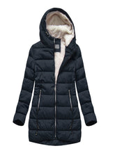 Load image into Gallery viewer, Hooded Plus Cashmere Warm Coat