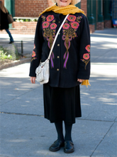 Load image into Gallery viewer, Autumn And Winter Retro Flowers Casual Women'S Jacket