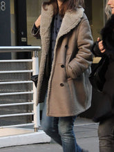 Load image into Gallery viewer, Women's Shawl Lapel Double-breasted Long-sleeved Coat