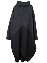 Load image into Gallery viewer, Fashion Solid Color Loose High Collar Dress