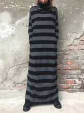 Load image into Gallery viewer, Fashion high neck long sleeve casual dress