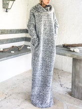 Load image into Gallery viewer, Turtleneck Warm Knit Sweater Maxi Dress with Pockets