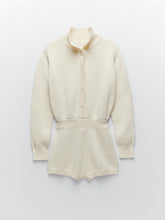 Load image into Gallery viewer, Long Sleeve Shorts Knitted Jumpsuit
