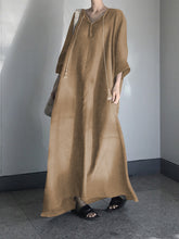 Load image into Gallery viewer, Simple Casual Loose Long Sleeve Maxi Dress