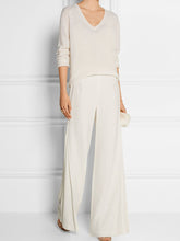 Load image into Gallery viewer, Fashion Simple Casual Loose V-Neck Top Pants Suit