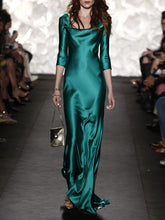 Load image into Gallery viewer, Fashion Pure Color Elegant Long Evening Dress