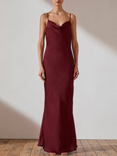 Load image into Gallery viewer, Sling Irregular Collar Evening Dress