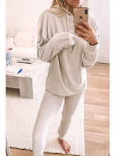 Load image into Gallery viewer, Lounge Ribbed Velour Drop Armhole Hoodie & Legging Set