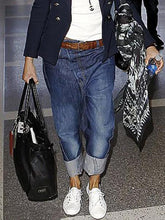Load image into Gallery viewer, Comfortable Harem Pants Button Denim Casual Jeans